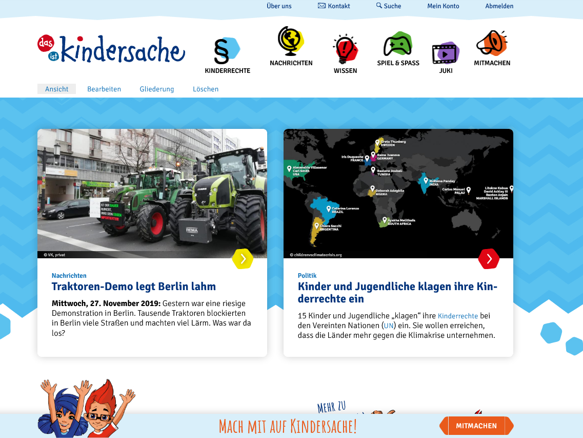 Bildschirmfoto Kindersache