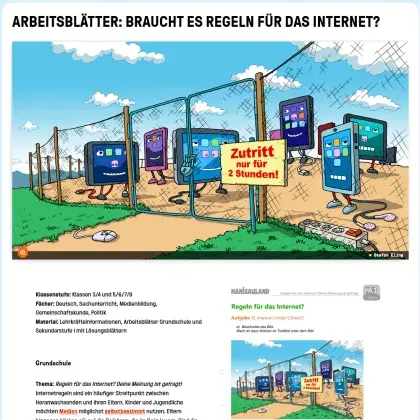 Screenshot Arbeitsblätter