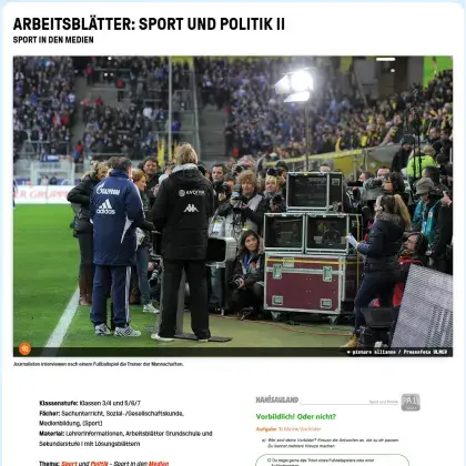 Screenshot Arbeitsblätter