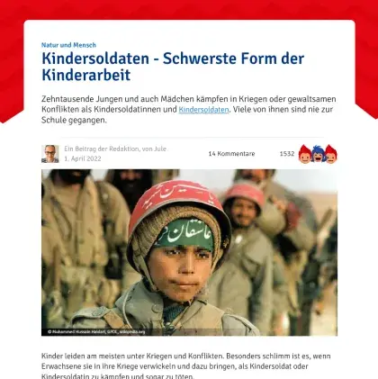 Screenshot Artikel