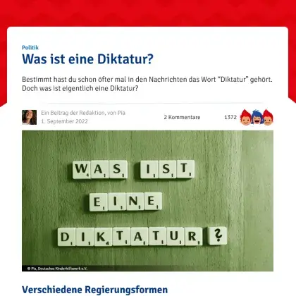 Screenshot Artikel