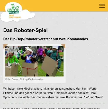 Man sieht eine Übersicht der Seite.