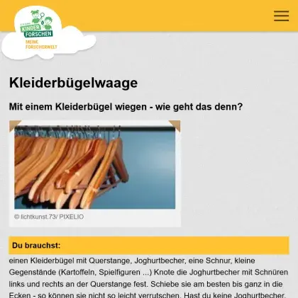 Man sieht eine Übersicht der Seite.