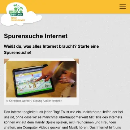 Man sieht eine Übersicht der Seite.